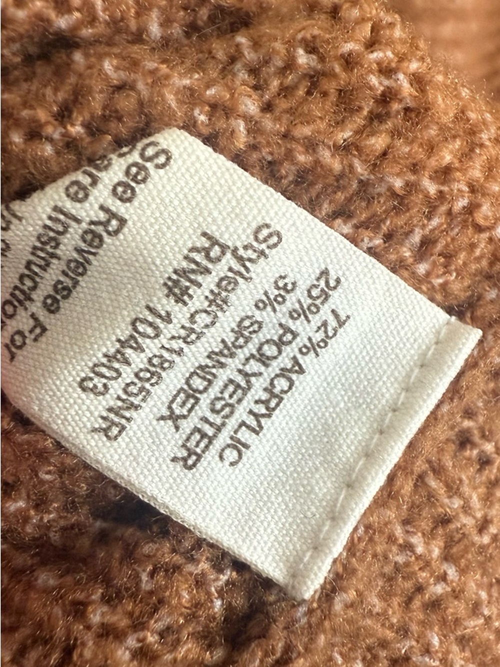 Blu Pepper Two-Tone Cream and Brown Oversized Sweater Dress Size Small - Picture 5 of 5